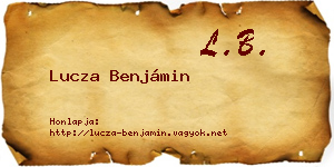 Lucza Benjámin névjegykártya