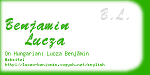 benjamin lucza business card